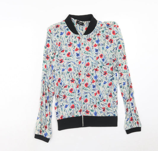 Papaya Womens Multicoloured Floral Jacket Size 10 Zip