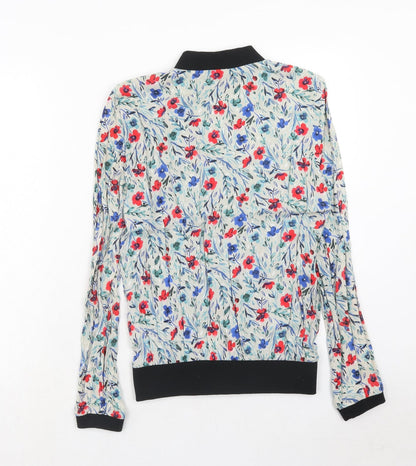 Papaya Womens Multicoloured Floral Jacket Size 10 Zip