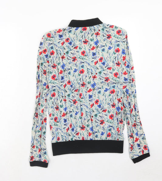 Papaya Womens Multicoloured Floral Jacket Size 10 Zip