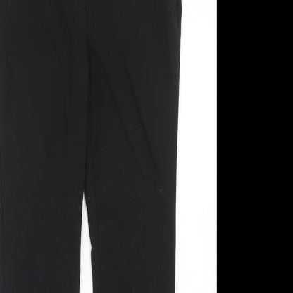 Marks and Spencer Girls Blue Polyester Chino Trousers Size 12-13 Years Regular Zip