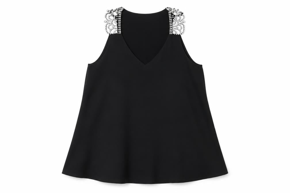 Womens UK Size 8 River Island Black Basic Blouse
