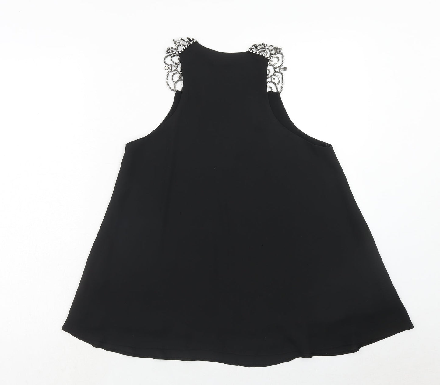 Womens UK Size 8 River Island Black Basic Blouse