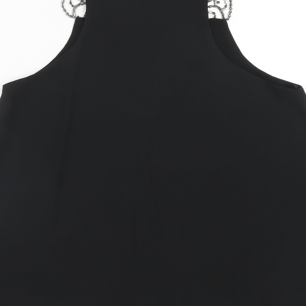 Womens UK Size 8 River Island Black Basic Blouse