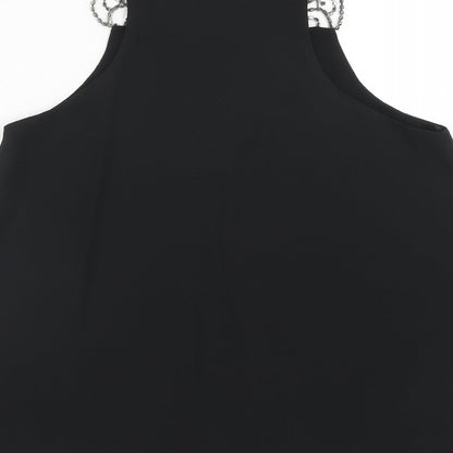 Womens UK Size 8 River Island Black Basic Blouse