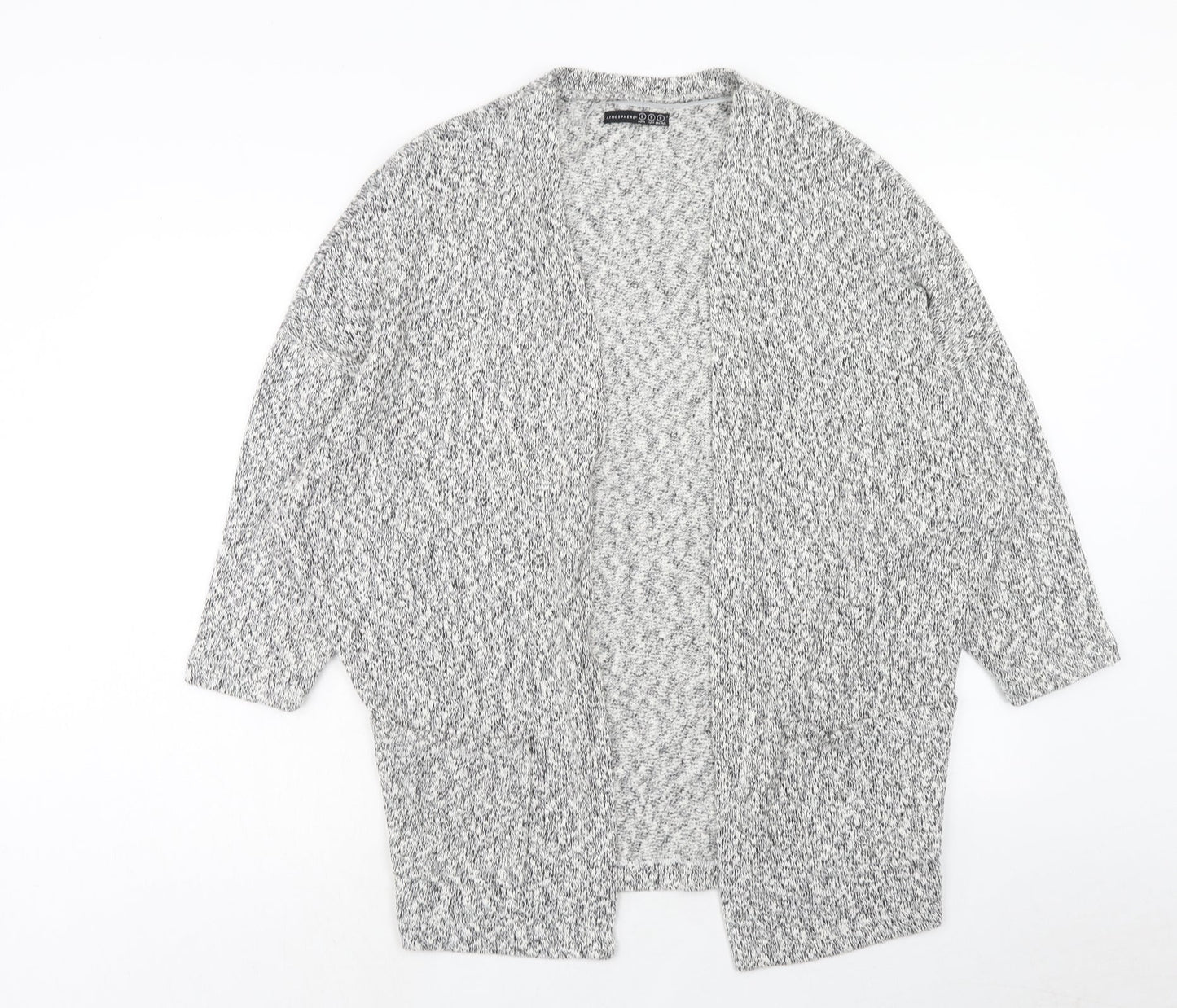 Womens UK Size S Atmosphere Grey Cardigan Jumper