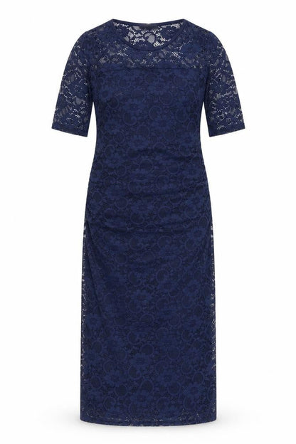 Blue belle Womens Blue Floral Polyester A-Line Size 10 Round Neck Pullover