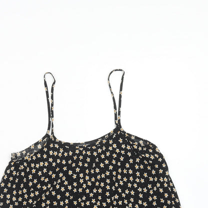 Womens UK Size S Mango Black Camisole Tank