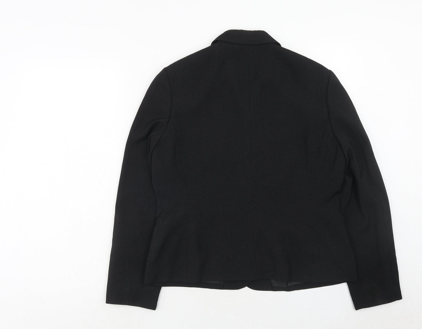 NEXT Womens Black Polyester Jacket Suit Jacket Size 14