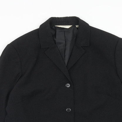 NEXT Womens Black Polyester Jacket Suit Jacket Size 14