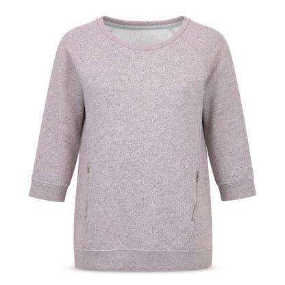 New Look Womens Pink Cotton Pullover Sweatshirt Size 10 Zip