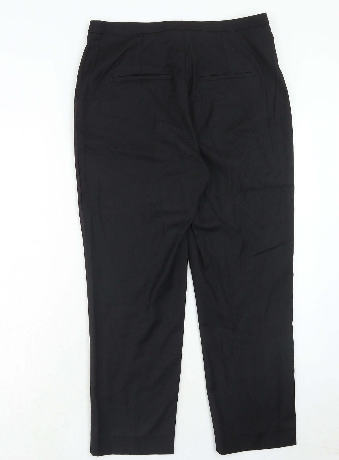 Womens UK Size 32 in H&M Regular Fit Dress Pants Black Trousers