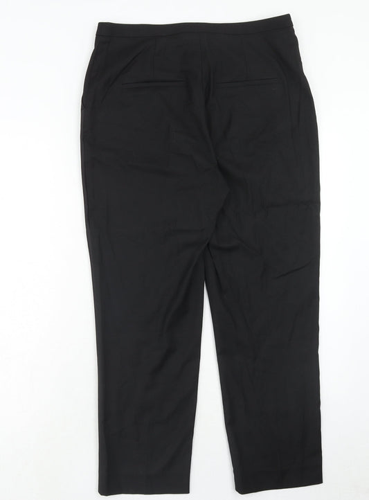 Womens UK Size 32 in H&M Regular Fit Dress Pants Black Trousers