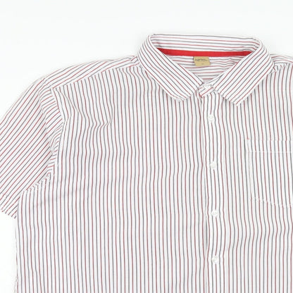 Mens UK Size XL Oak Valley White  Button-Up Short Sleeve Casual Shirt