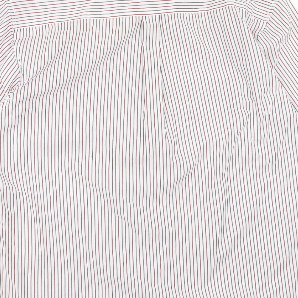 Mens UK Size XL Oak Valley White  Button-Up Short Sleeve Casual Shirt
