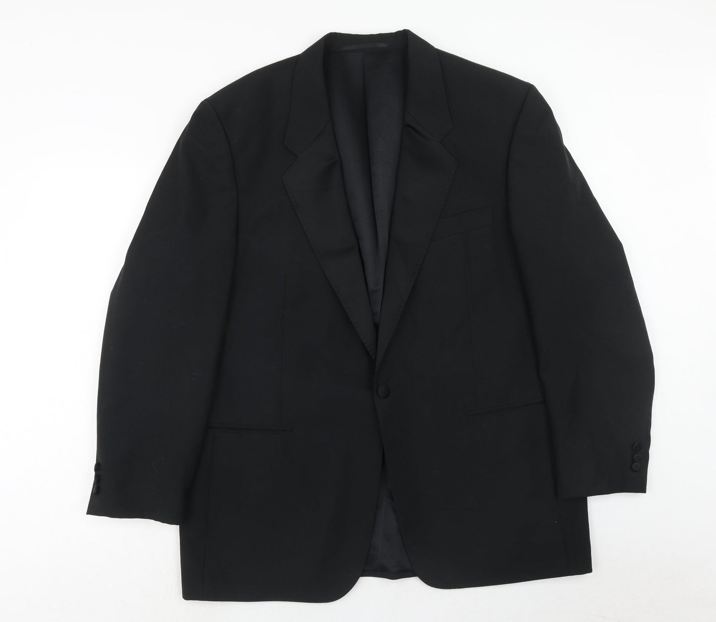 FH Mens Black Polyacrylate Fibre Jacket Suit Jacket Size 44 Regular