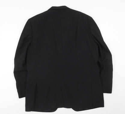 FH Mens Black Polyacrylate Fibre Jacket Suit Jacket Size 44 Regular