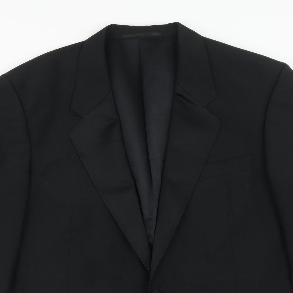 FH Mens Black Polyacrylate Fibre Jacket Suit Jacket Size 44 Regular