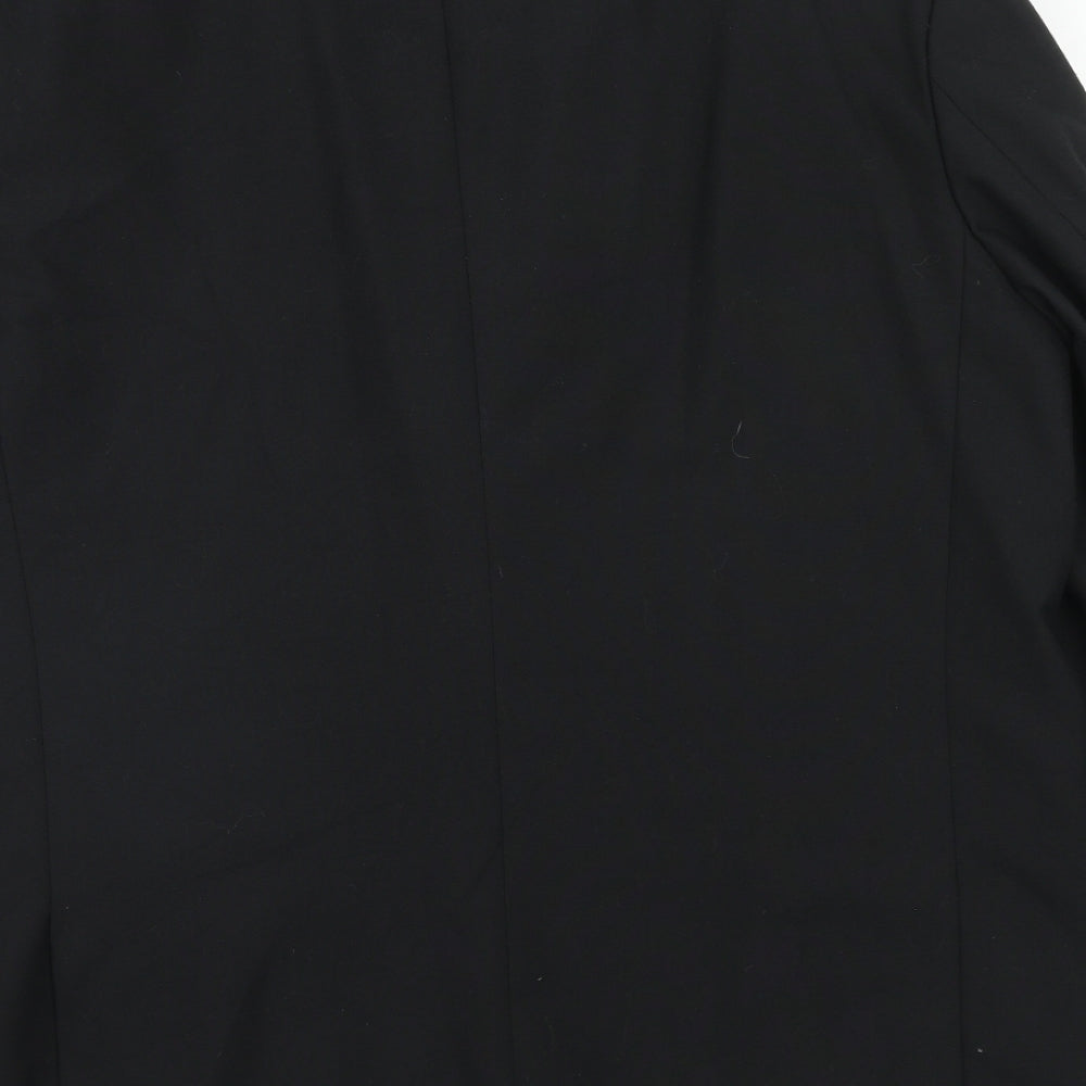 FH Mens Black Polyacrylate Fibre Jacket Suit Jacket Size 44 Regular