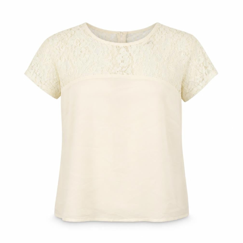 Womens UK Size 10 Boohoo Beige Basic T-Shirt