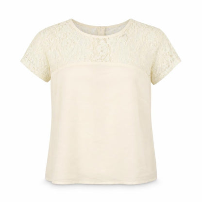 Womens UK Size 10 Boohoo Beige Basic T-Shirt
