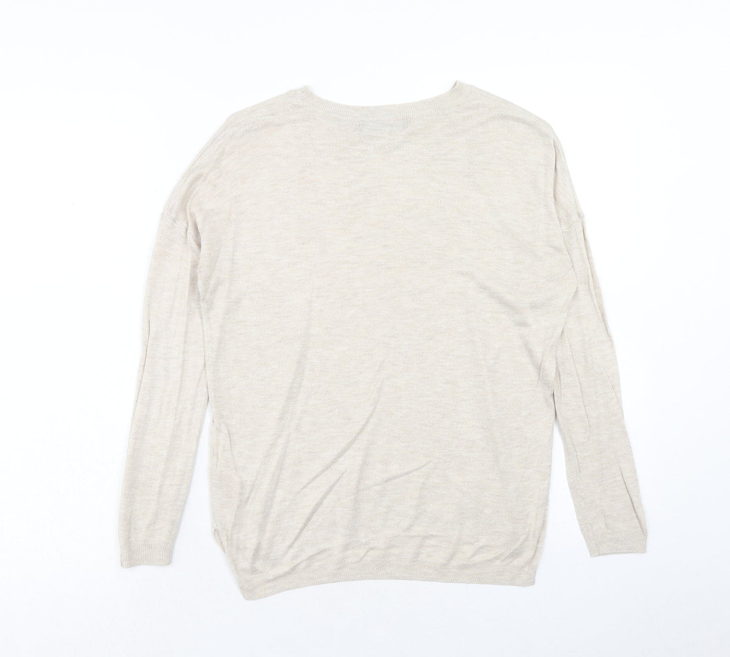 Womens UK Size S Marks and Spencer Beige Pullover Jumper