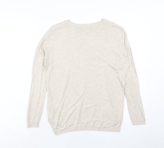 Womens UK Size S Marks and Spencer Beige Pullover Jumper