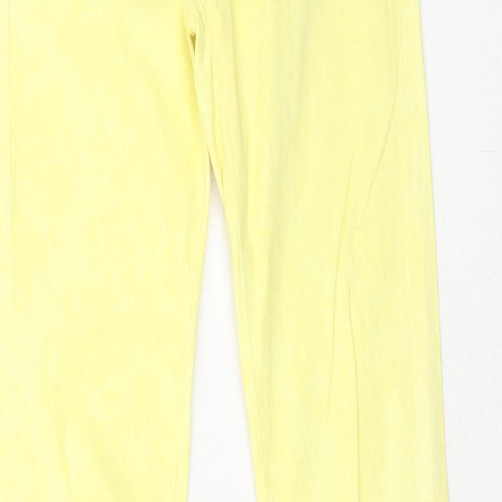 Ashley Baby Womens Yellow Cotton Skinny Jeans Size 6 Regular Zip