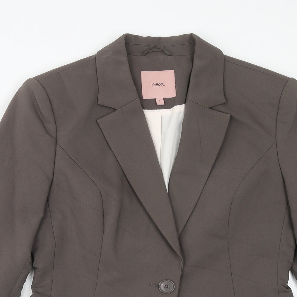 NEXT Womens Brown Cotton Jacket Blazer Size 8