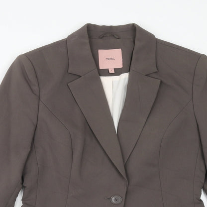 NEXT Womens Brown Cotton Jacket Blazer Size 8