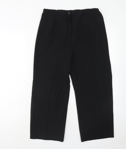 Womens UK Size 14 Slimma Regular Fit  Black Trousers