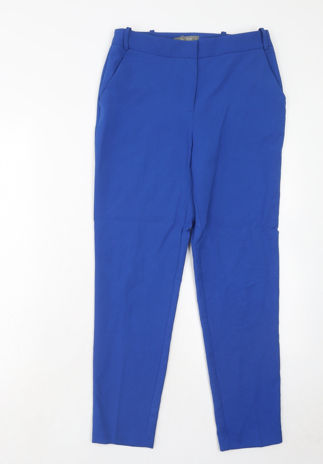 Womens UK Size 8 Oasis Regular Fit Chino Blue Trousers
