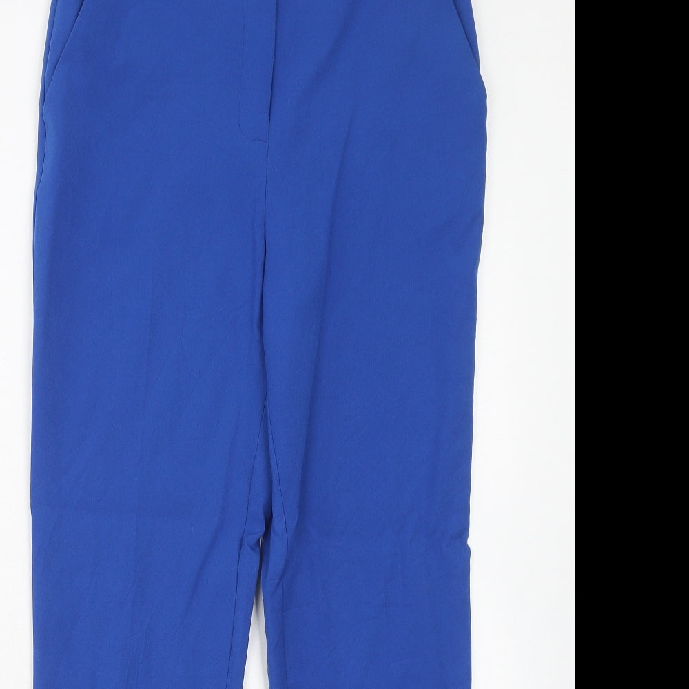 Womens UK Size 8 Oasis Regular Fit Chino Blue Trousers
