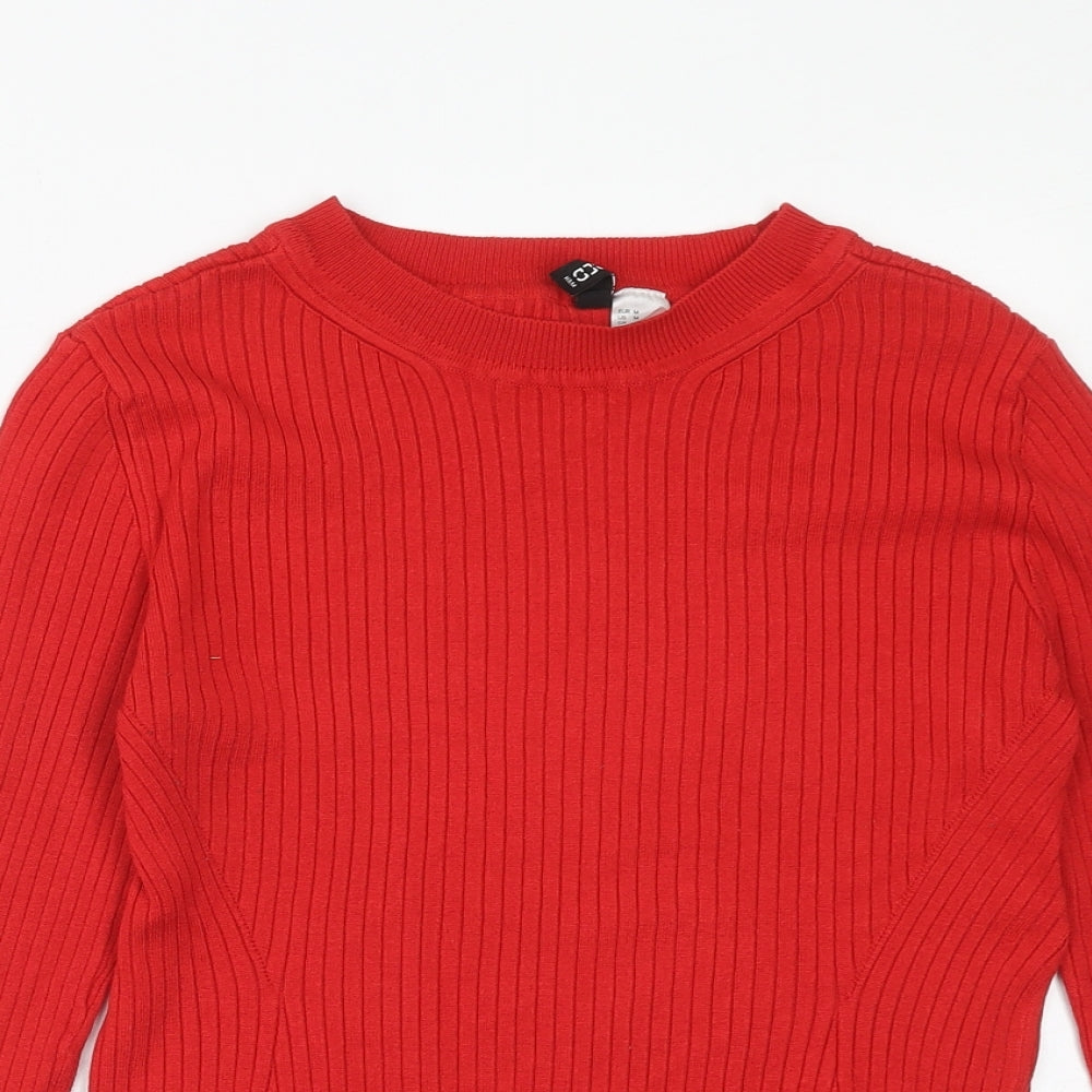 Womens UK Size M H&M Red Pullover Jumper