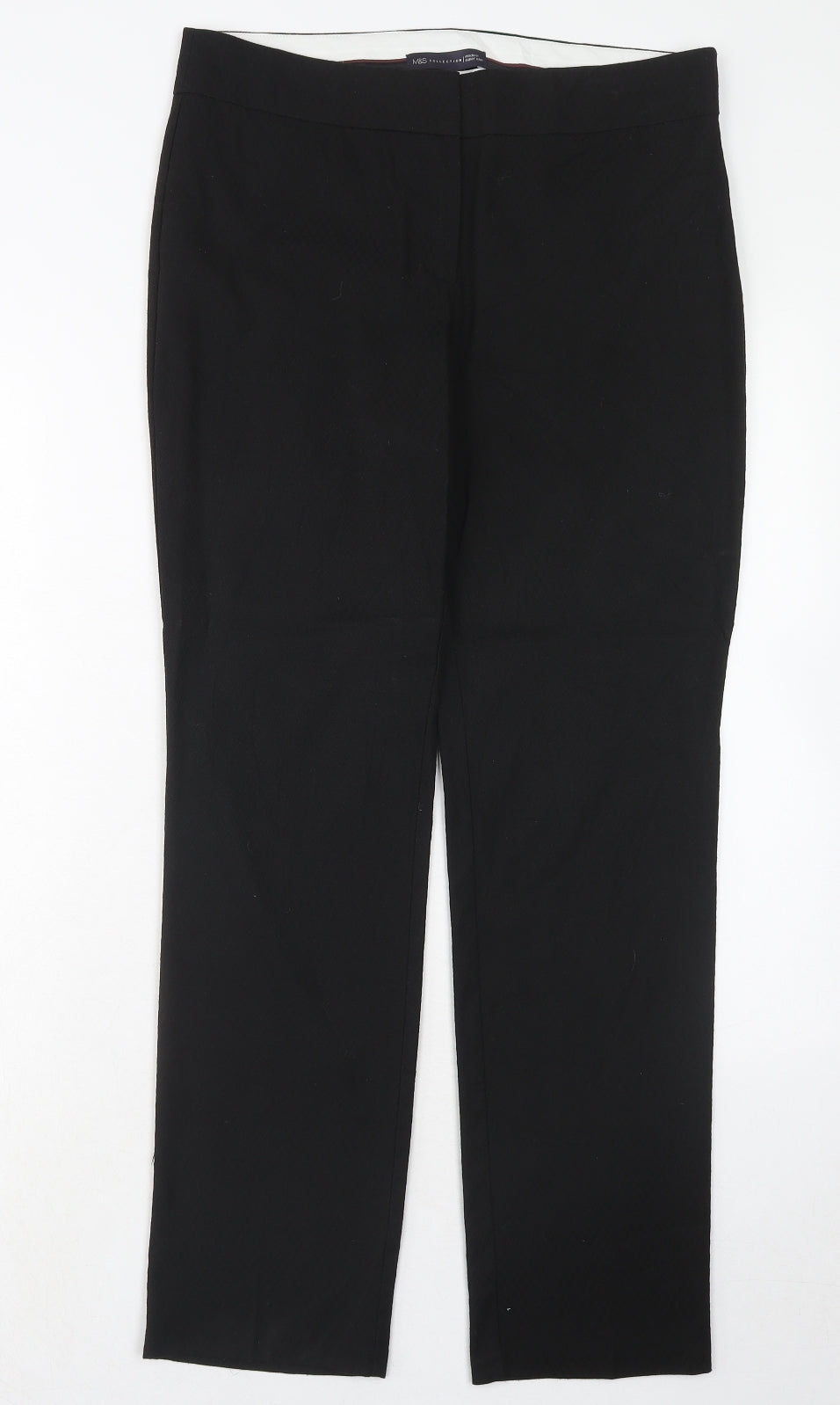 Womens UK Size 12 Marks and Spencer Slim Fit Dress Pants Black Trousers