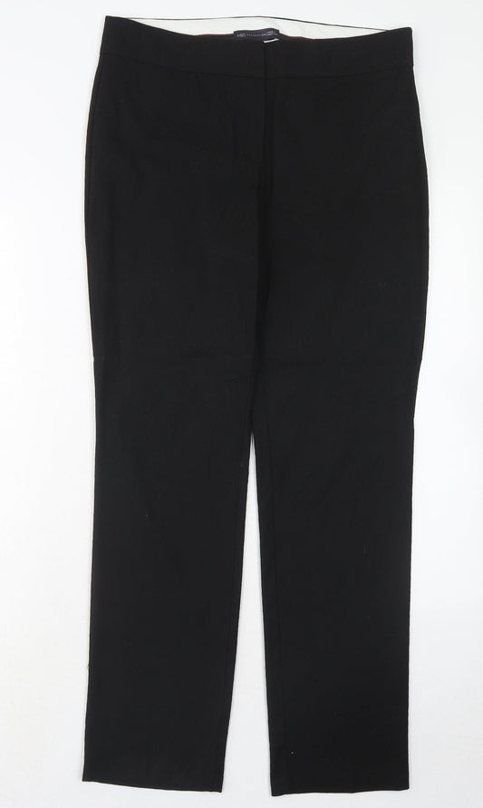 Womens UK Size 12 Marks and Spencer Slim Fit Dress Pants Black Trousers
