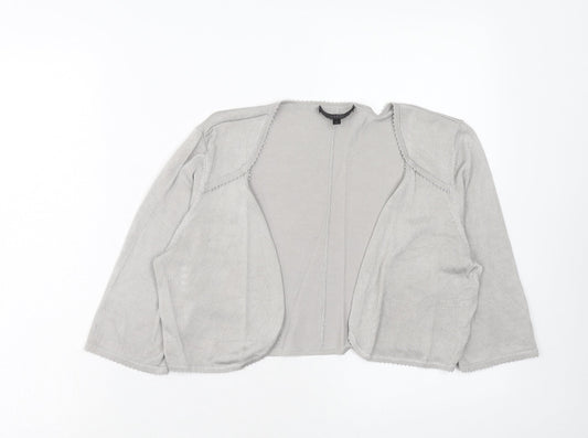 Coast Womens Grey V-Neck Viscose Cardigan Jumper Size L