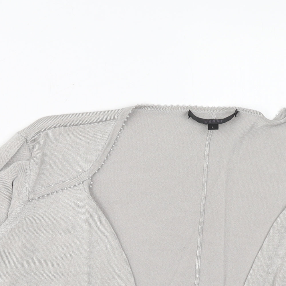 Womens UK Size L Coast Grey Cardigan Jumper