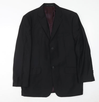 Mens UK Size 40 Fellini Regular Black Suit Jacket