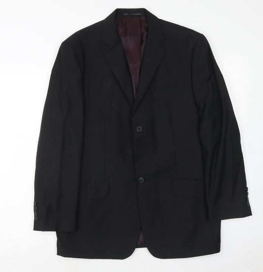 Mens UK Size 40 Fellini Regular Black Suit Jacket