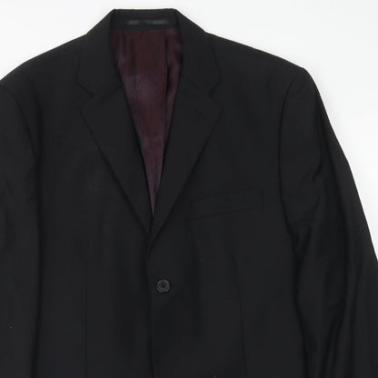 Mens UK Size 40 Fellini Regular Black Suit Jacket
