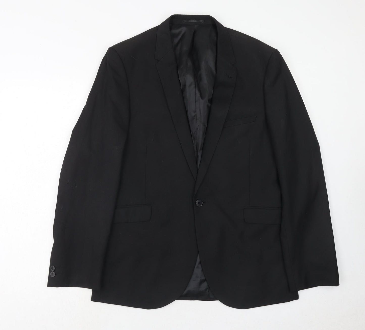 Mens UK Size 42 Matalan Regular Black Suit Jacket