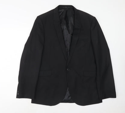Mens UK Size 42 Matalan Regular Black Suit Jacket