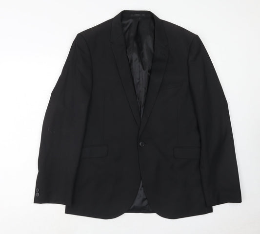 Mens UK Size 42 Matalan Regular Black Suit Jacket