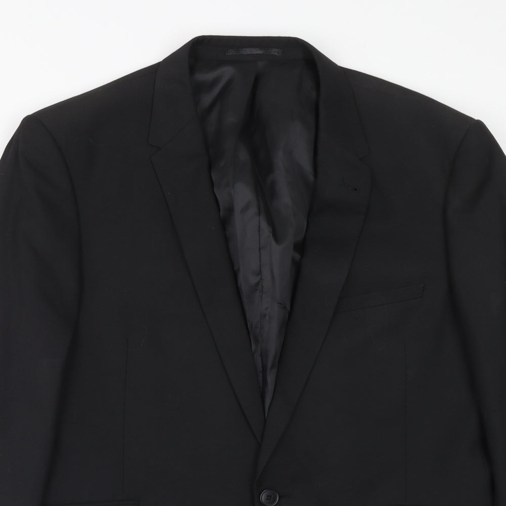Mens UK Size 42 Matalan Regular Black Suit Jacket