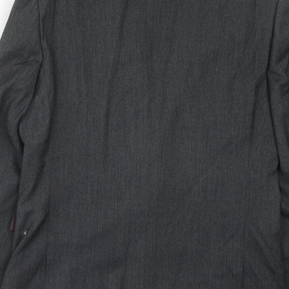 NEXT Mens Grey Polyester Jacket Suit Jacket Size 40 Regular