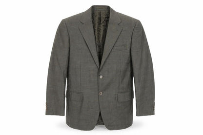 Leibel Mens Green Plaid Wool Jacket Suit Jacket Size 42 Regular