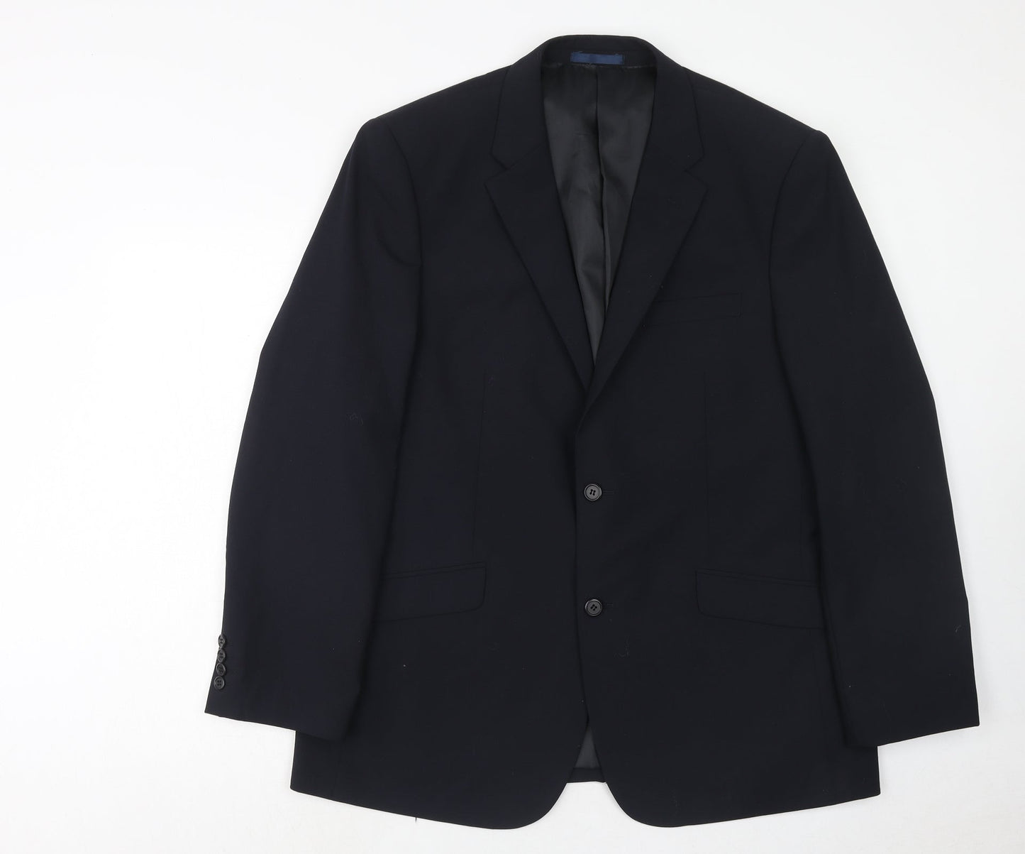 Mens UK Size 44 Charlton Gray Regular Blue Suit Jacket