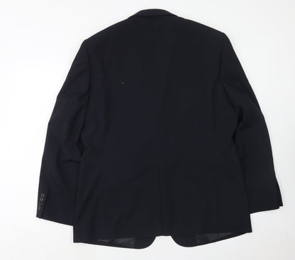 Mens UK Size 44 Charlton Gray Regular Blue Suit Jacket