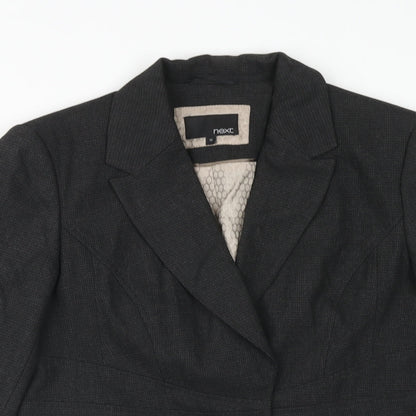 NEXT Womens Grey Polyester Jacket Blazer Size 12