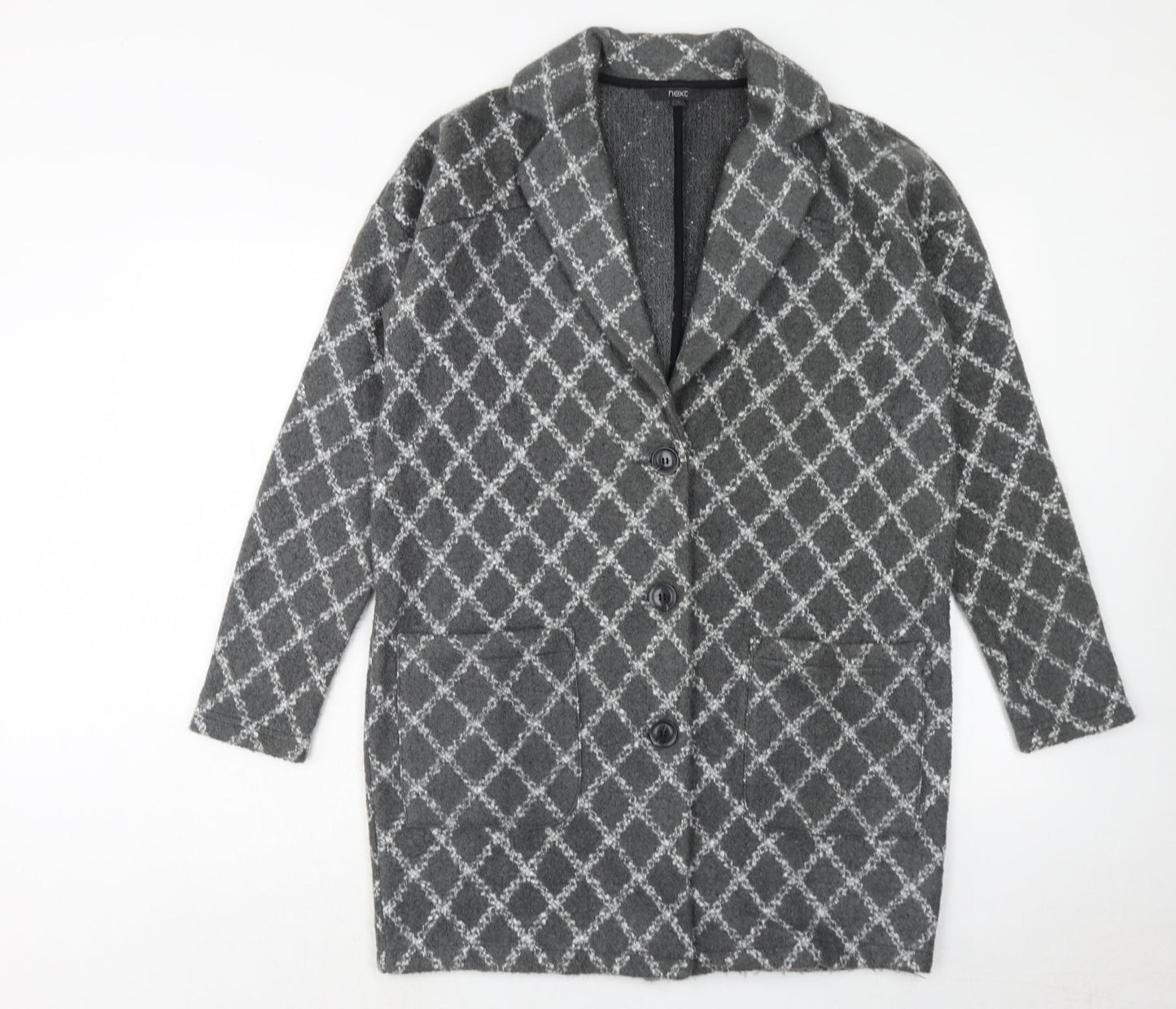 Womens UK Size M NEXT Grey Pea Coat